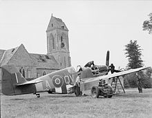 RAF Mustang III being serviced in France, 1944 Royal Air Force- 2nd Tactical Air Force, 1943-1945. CL571.jpg