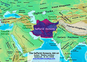 The Saffarid dynasty in 900 AD. Saffarids 900ad.jpg