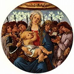 Madonna ja kahdeksan laulavaa enkeliä, 1477.