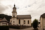 Schönberg im Stubaital, kerk: katholische Pfarrkirche Sankt Kreuz