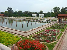 The Shalimar Gardens in Lahore are among the most famous Mughal gardens. Shalimar Gardens.jpg