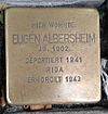 Stolperstein Emmerich Kaßstraße 43 Eugen Albersheim