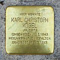 Stolperstein in Winnenden-Birkmannsweiler für Karl Christoph Kögel (12. August 2019)