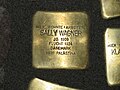 der Stolperstein für Sally Wagner