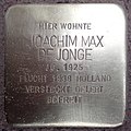 Stolperstein für Joachim Max de Jonge