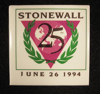 Stonewall 25th anniversary button