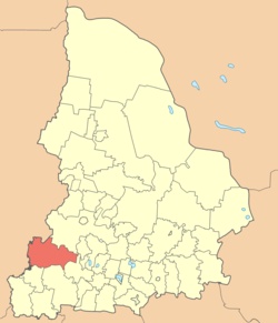 沙利亚区在斯维尔德洛夫斯克州的位置