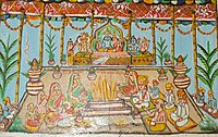 Painting depicting Tejaji's marriage at Pushkar
