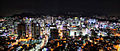 Quang cảnh về đêm của Seoul nhìn từ N Seoul Tower