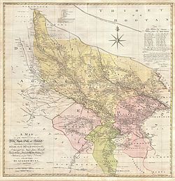 Dury Wall Map of Delhi, Agra and Oudh