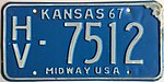 Номерной знак Канзаса 1967 года.jpg