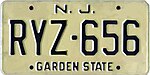 Номерной знак Нью-Джерси 1970 года.jpg