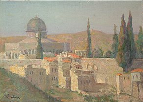 Al-Aqsa Mosque, 1906, oil on wood, 61X46