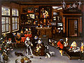 Los Archiduques Isabel Clara Eugenia y Alberto visitando un gabinete de arte, por Jan Brueghel el Viejo (1568-1625).