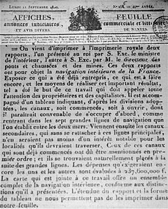 Avis relatif à la publication du Rapport au Roi (Nantes 1820)[77],[note 44].