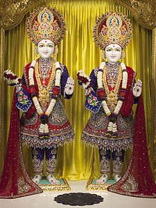 Swaminarayan and Gunatitanand Swami (collectively known as Akshar-Purushottam Maharaj)[29]