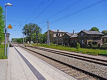 Bahnsteig Bahnhof Lalendorf in Mecklenburg