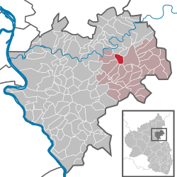 Elhelyezkedése Rajna-vidék-Pfalz térképén