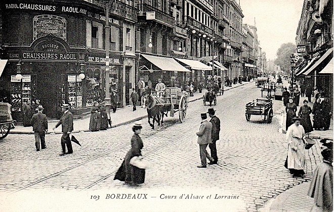 Cours d'Alsace et Lorraine, vers 1910.