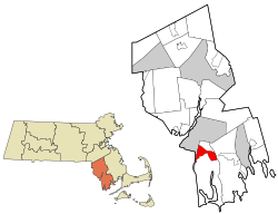 Location in Bristol County in Massachusetts