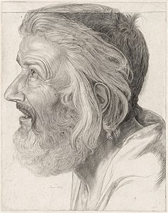 Cabeza de un anciano de perfil izquierdo,[13]​ 1834, Hamburger Kunsthalle (Hamburgo)