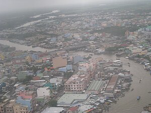 Ca Mau seen from the air