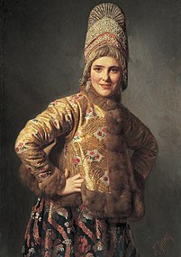 دختر روسی در لباس مردمی