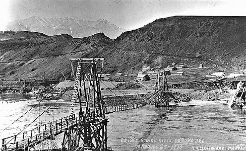 Bridge in Copperfield, Oregon in 1916.