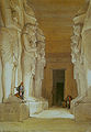 The inside rock-cut temple of Gerf Hussein