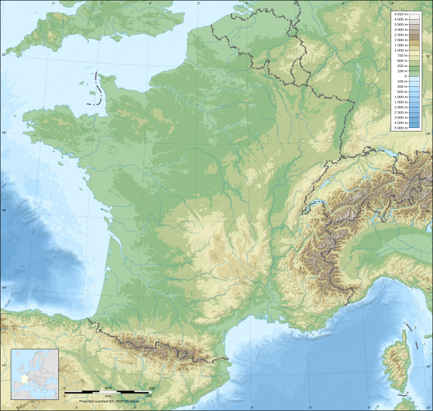 Archivo:France map Lambert-93 topographic-blank.svg