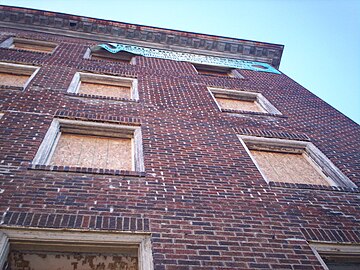 Front corner at beginning of restoration, January 2012