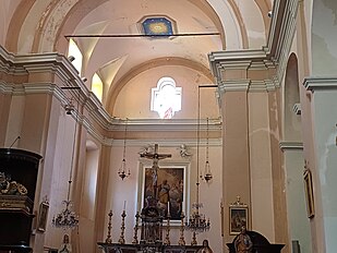 Gêxa de San Péru e de San Paulu (A Gêxa, Cirixöa, Garesce), Vista versu l'âtâ mazû