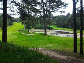 Le parcours des Dunes, entre le trou n°1 et le trou n°18.