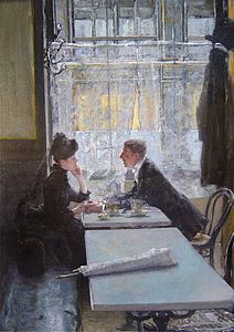 Amants dans un café (attribution), localisation inconnue.