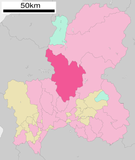 Situering van Gujō in de prefectuur Gifu