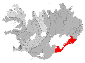 Localisation de Hornafjörður