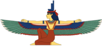 An illustration of Isis based on a painting in the tomb of Seti I