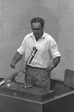 Gutman během soudního procesu s Adolfem Eichmannem
