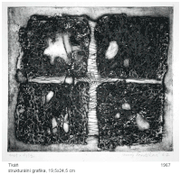Tkáň (strukturální grafika), 19,5 × 24,5 cm, 1967