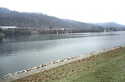 Kanawha River ved St. Albans, West Virginia