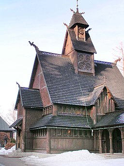 Vangs stavkyrka i mars 2005