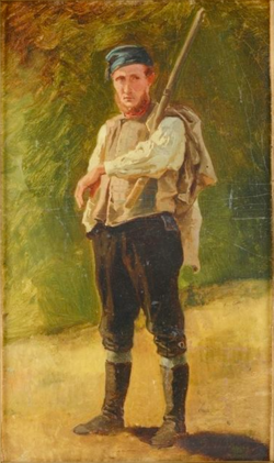 Ludwig Knaus: Hopfenbauer, Gemälde von 1895