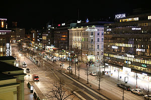 Mannerheimintie in Helsinki, Finland Mannerheimintie Helsinki in the night.jpg