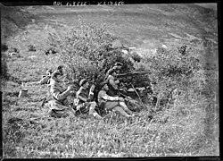 Mitrailleurs du 159e RIA en position lors des manœuvres en Maurienne, le 3 septembre 1930.