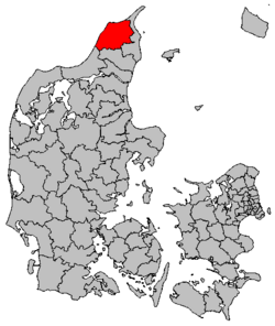 Locatie van gemeente Hjørring