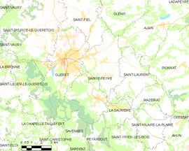 Mapa obce Sainte-Feyre