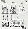 Plan de Max Fleischer pour la Synagogue de la Müllnergasse (Vienne)