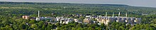 McMaster Medical Centre Hamilton Canada, 1972 (Craig Zeidler & Strong) McMaster University, seen from above and from the southwest (from Scenic Drive).jpg