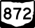 State Route 872 marker