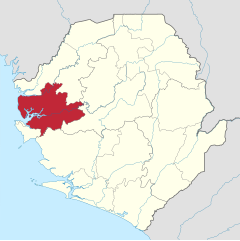 Karte Port Loko (Distrikt) in Sierra Leone